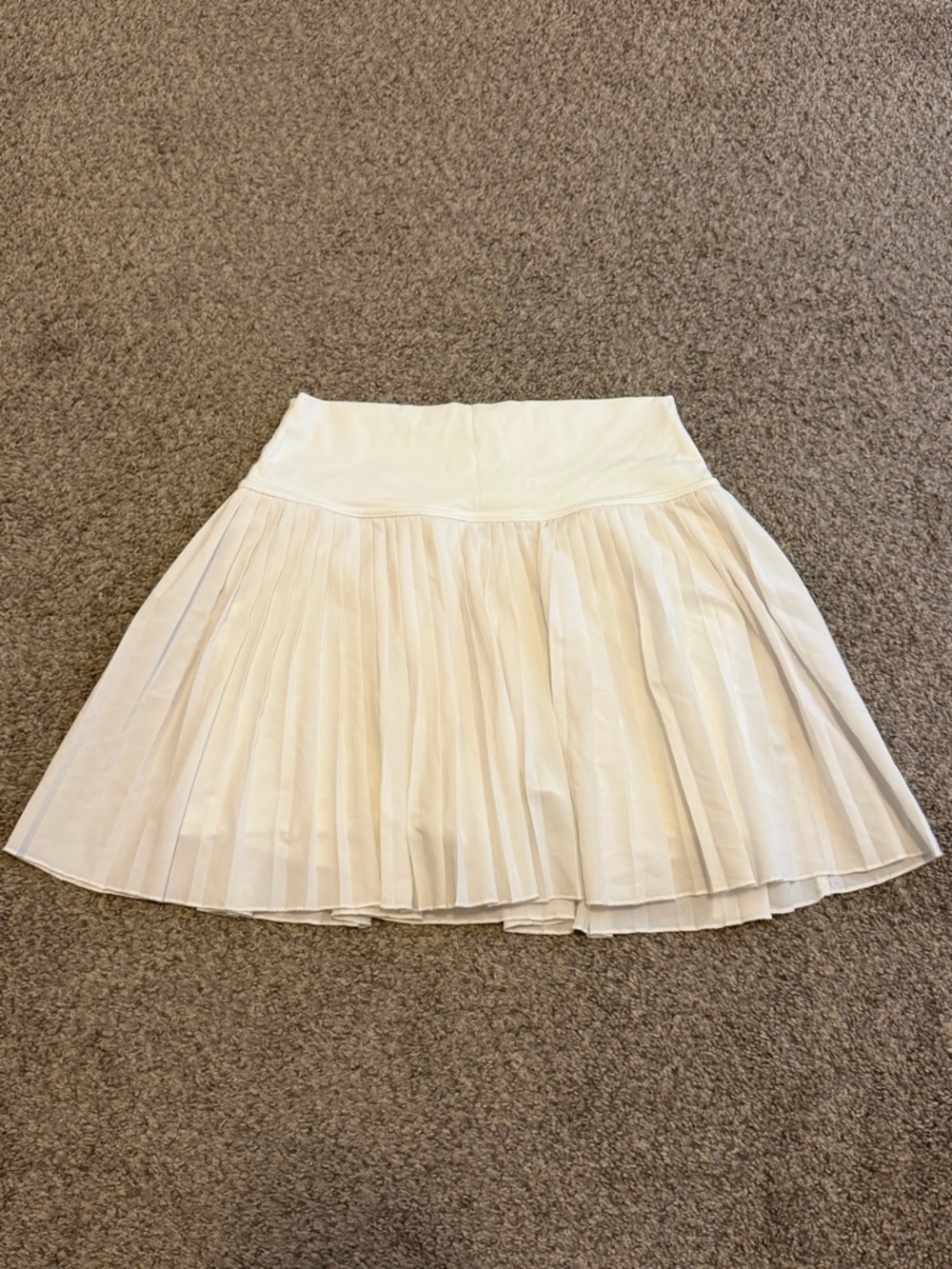 Women's Pleated White Skort